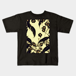 Beautiful Black Floral pattern, for all those who love flowers #67 Kids T-Shirt